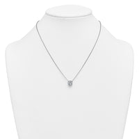 14kw 2ct Cert Lab Grown Dia VS+ F+ Cushion Comp 18in Bezel Set Necklace