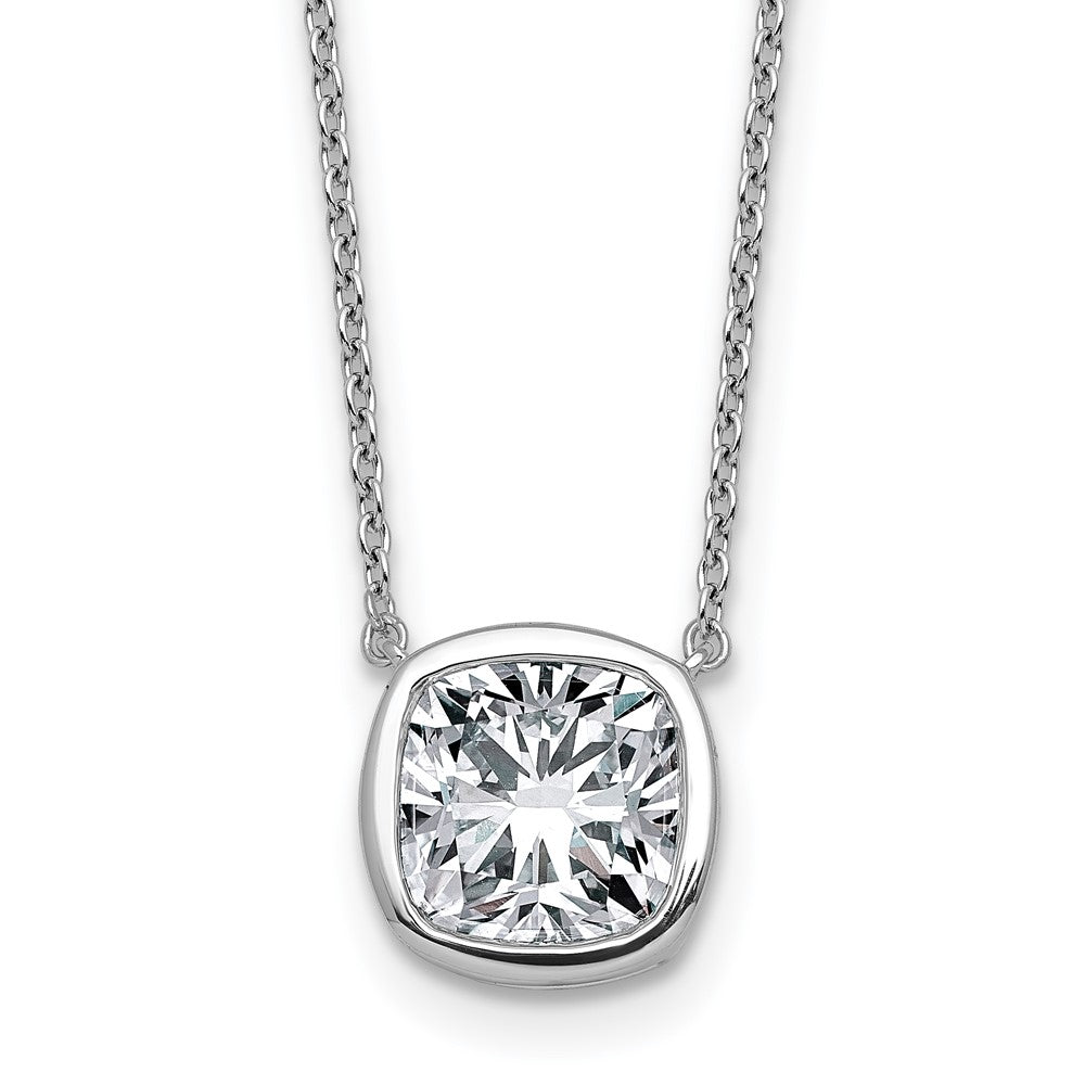 14kw 3ct Cushion Bezel Pendant Mounting