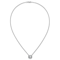 14kw 4ct Cert Lab Grown Dia VS+ F+ Cushion Comp 18in Bezel Set Necklace