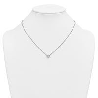 14kw 1ct Cert Lab Grown Diamond VS+ F+ Oval Comp 18in Bezel Set Necklace