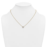14k 1ct Cert Lab Grown Diamond VS+ F+ Oval Comp 18in Bezel Set Necklace