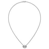 14kw 4ct Cert Lab Grown Dia VS+ F+ Oval Complete 18in Bezel Set Necklace