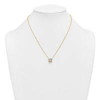 14k 2 1/2ct Cert Lab Grown Dia VS+ F+ Princess Comp 18in Necklace