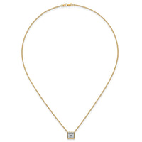 14k 2 1/2ct Cert Lab Grown Dia VS+ F+ Princess Comp 18in Necklace