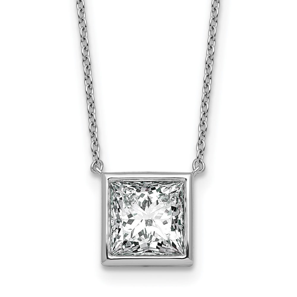 14kw 3ct Princess Bezel Pendant Mounting