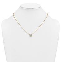 14k 1 1/2ct Cert Lab Grown Dia VS+ F+ Radiant Comp 18in Bezel Necklace