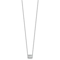 14kw 2 1/2ct Cert Lab Grown Dia VS+ F+ Radiant Comp 18in Bezel Necklace