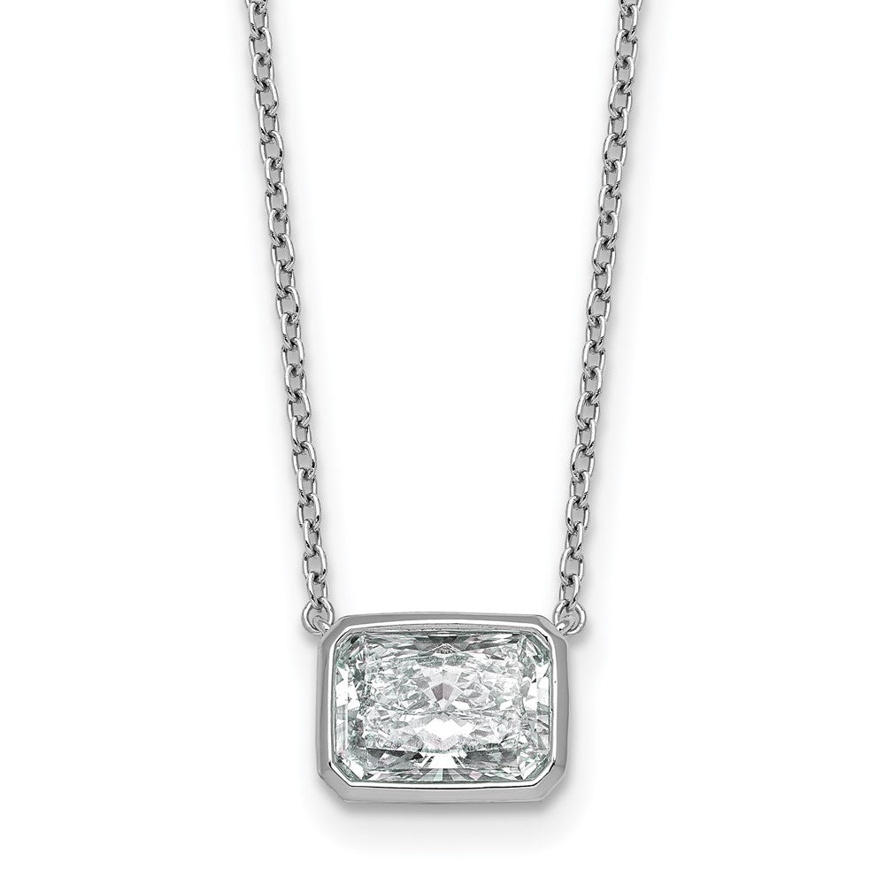 14kw 2 1/2ct Radiant Bezel Pendant Mounting
