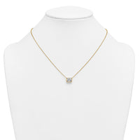 14k 2 1/2ct Cert Lab Grown Dia VS+ F+ Radiant Comp 18in Bezel Necklace