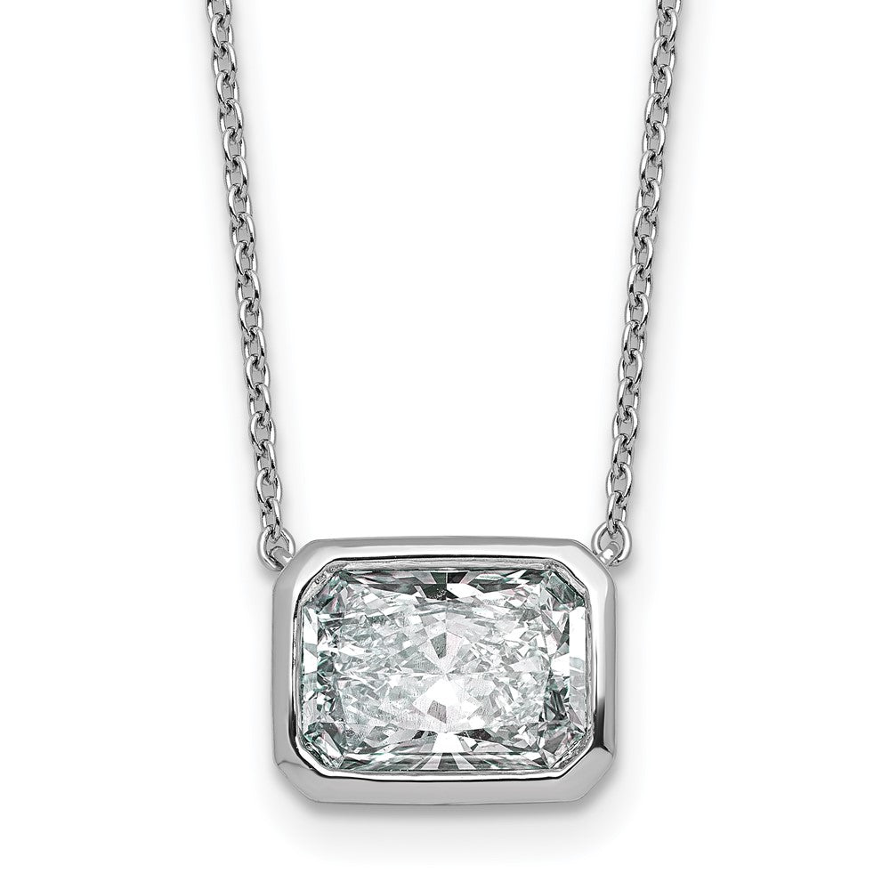 14kw 3ct Radiant Bezel Pendant Mounting