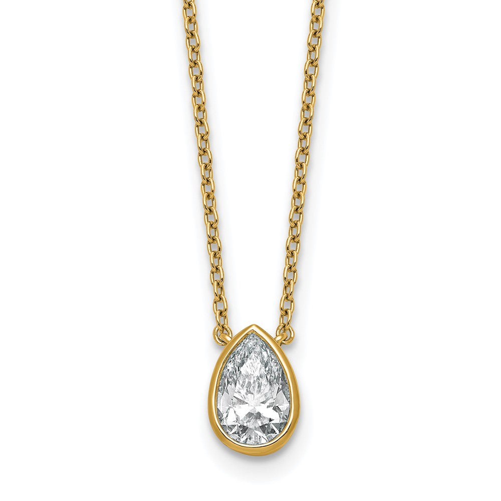 14k 1ct Pear Bezel Pendant Mounting