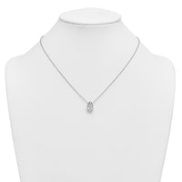 14kw 2 1/2ct Cert Lab Grown Diamond VS+ F+ Pear Comp 18in Bezel Necklace