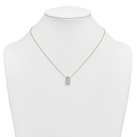 14k 2 1/2ct Cert Lab Grown Diamond VS+ F+ Pear Comp 18in Bezel Necklace