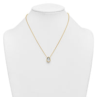 14k 3ct Cert Lab Grown Diamond VS+ F+ Pear Comp 18in Bezel Necklace