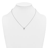 14kw 1ct Cert Lab Grown Diamond VS+ F+ Comp Bezel Set 18in Necklace
