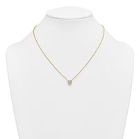 14k 1ct Cert. Lab Grown DIA. VS+ F+ Comp Round Bezel Set 18in Necklace