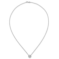 14kw 1 1/2ct Certified Lab Grown Dia VS+ F+ Comp Bezel Set 18in Necklace