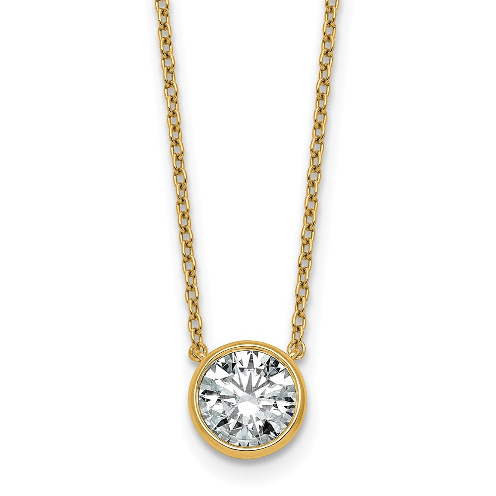 14k 1 1/2ct Round Bezel Mounting