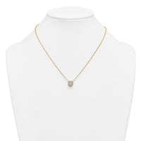 14k 2ct Certified Lab Grown Diamond VS+ F+ Comp Bezel Set 18in Necklace