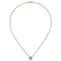 14k 2ct Certified Lab Grown Diamond VS+ F+ Comp Bezel Set 18in Necklace