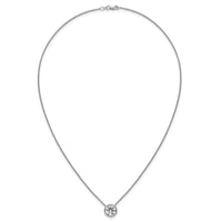 14kw 2 1/2ct Cert Lab Grown Dia VS+ F+ Comp Bezel Set 18in Necklace