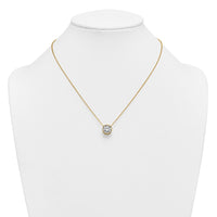 14k 3ct Certified Lab Grown Diamond VS+ F+ Comp Bezel Set 18in Necklace