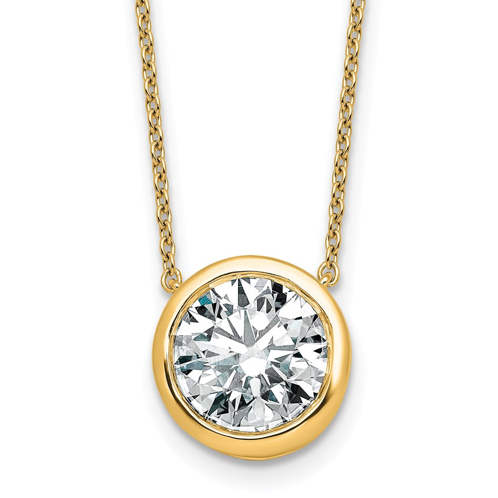 14k 4ct Round Bezel Mounting