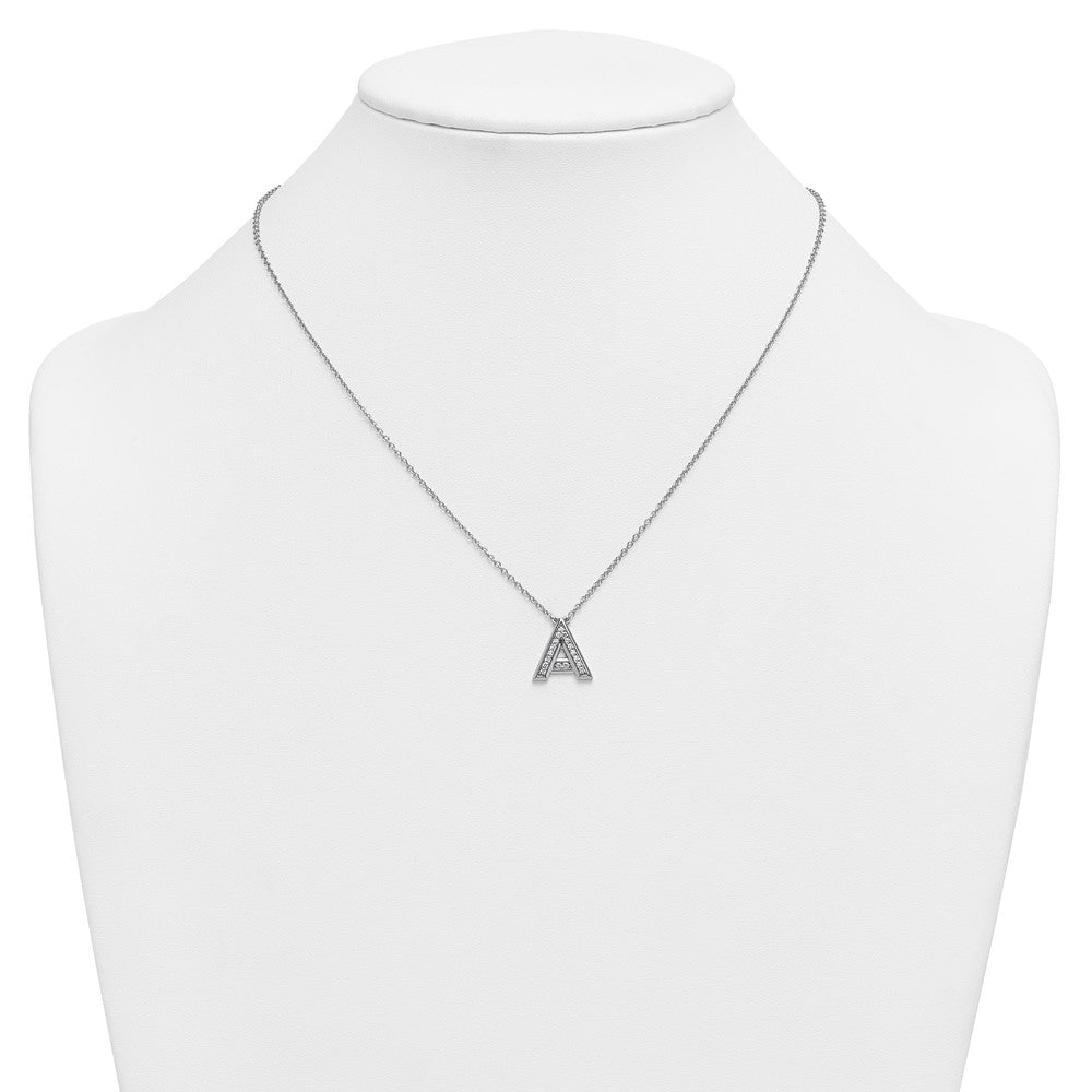 14kw Lab Grown Diamond VS+F+ Initial A Complete Necklace