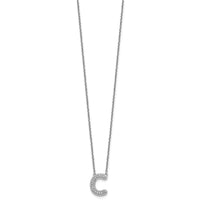 14kw Lab Grown Diamond VS+F+ Initial C Complete Necklace