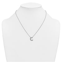14kw Lab Grown Diamond VS+F+ Initial C Complete Necklace