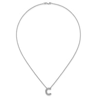 14kw Lab Grown Diamond VS+F+ Initial C Complete Necklace