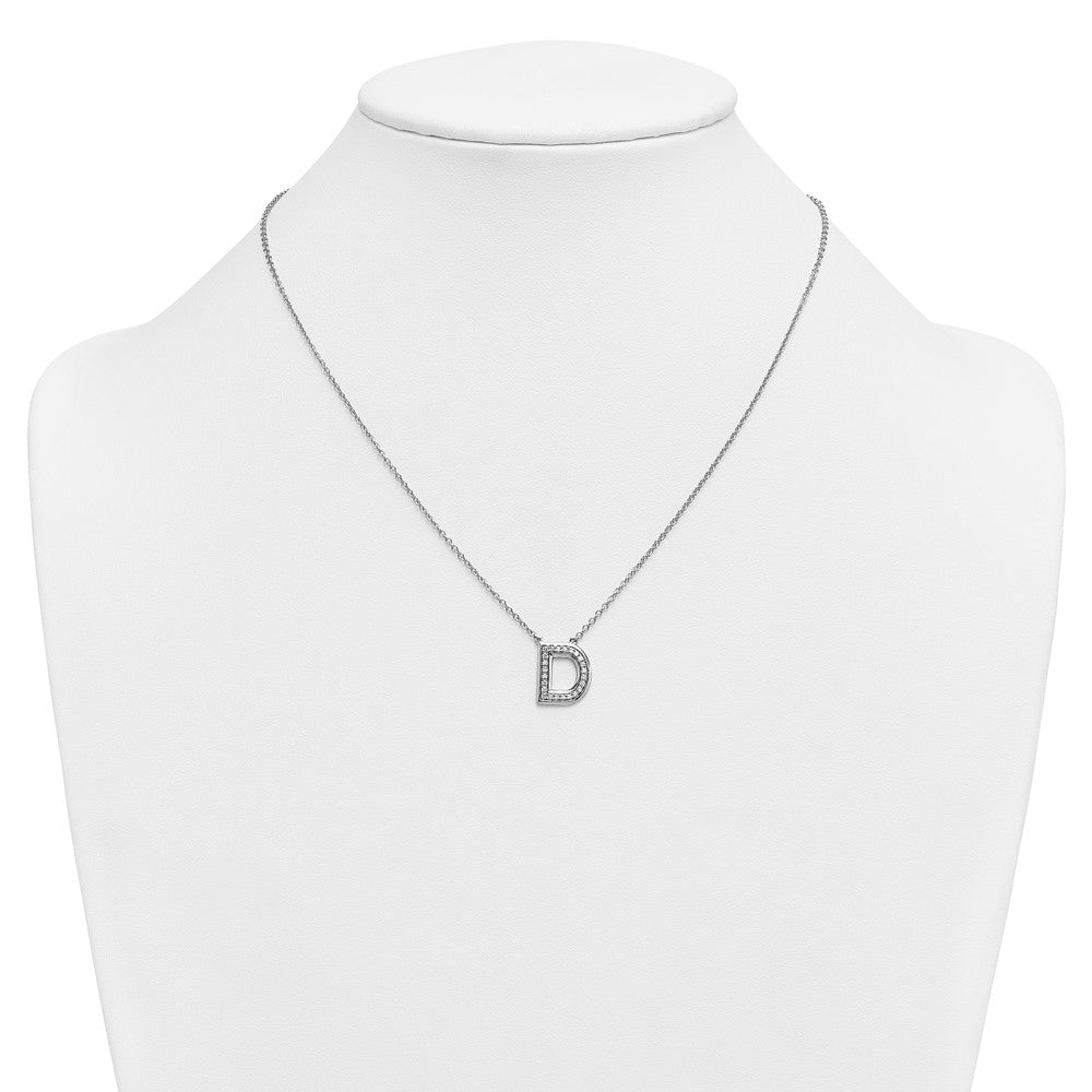 14kw Lab Grown Diamond VS+F+ Initial D Complete Necklace