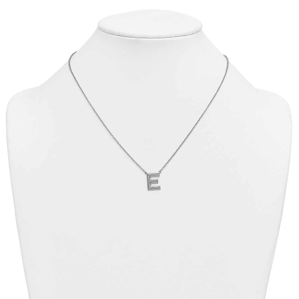 14kw Lab Grown Diamond VS+F+ Initial E Complete Necklace