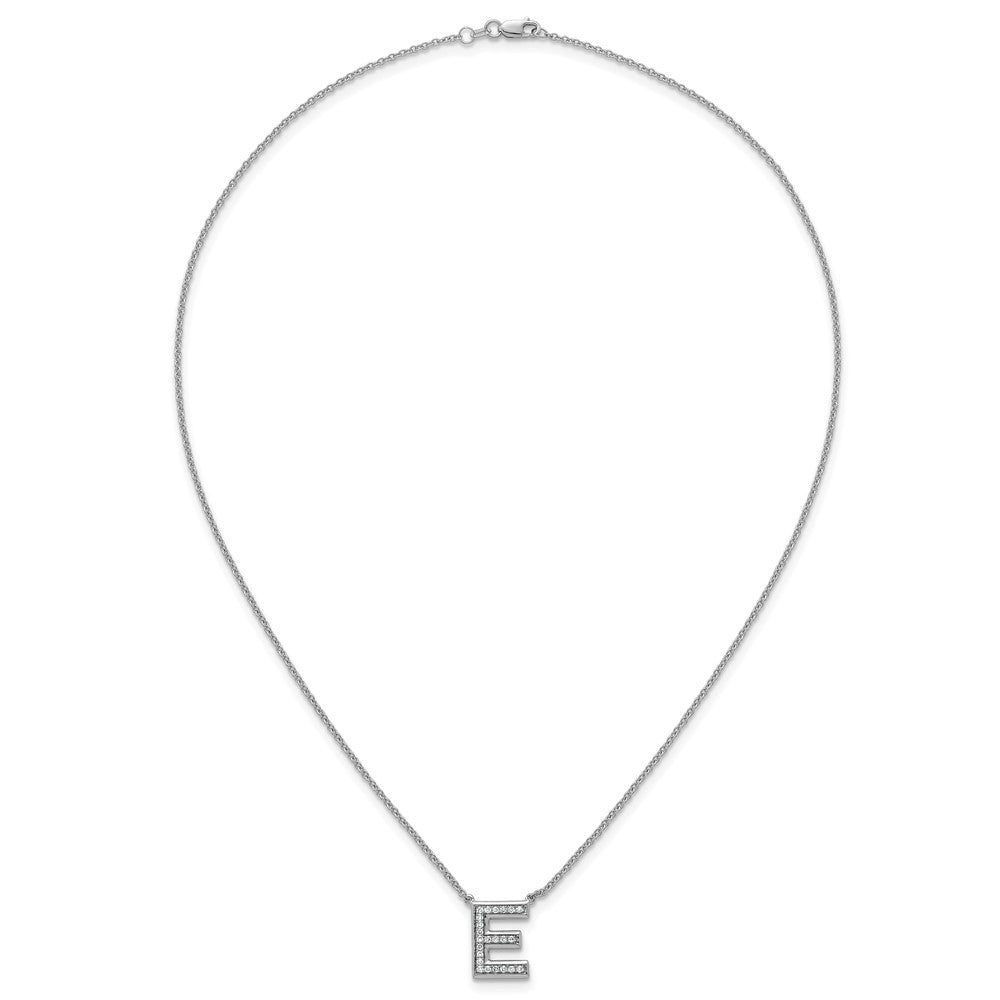 14kw Lab Grown Diamond VS+F+ Initial E Complete Necklace