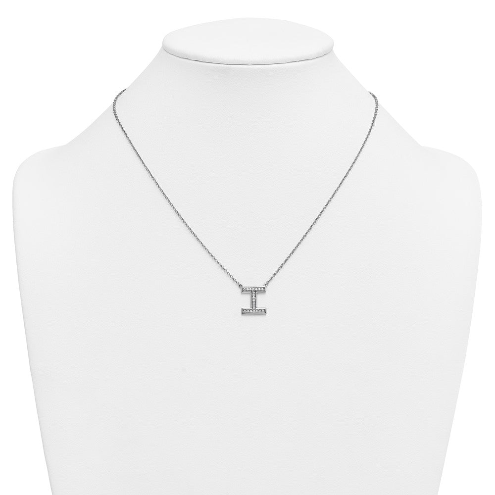 14kw Lab Grown Diamond VS+F+ Initial I Complete Necklace
