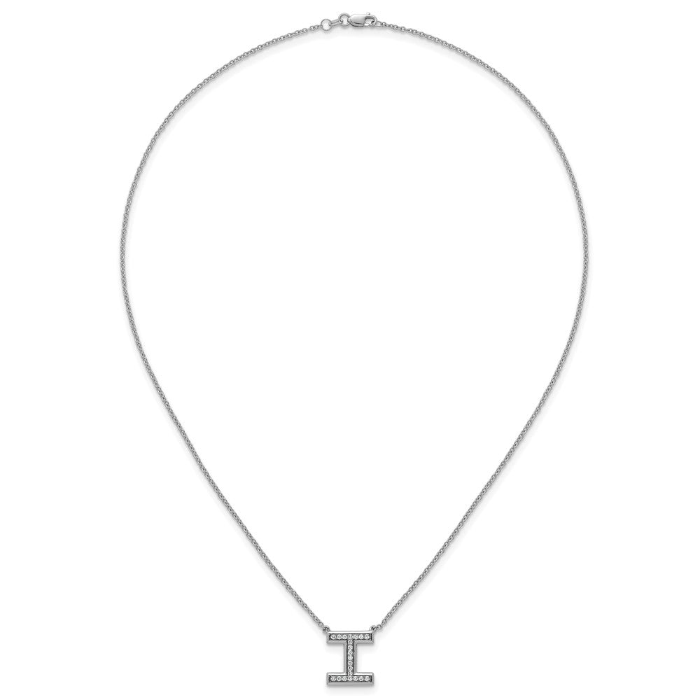14kw Lab Grown Diamond VS+F+ Initial I Complete Necklace