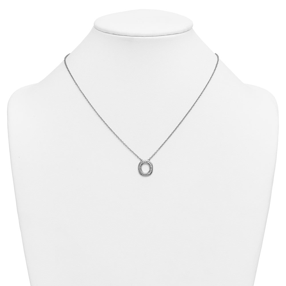 14kw Lab Grown Diamond VS+F+ Initial O Complete Necklace