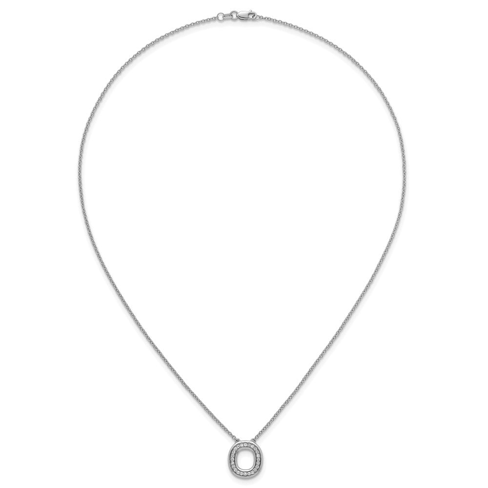 14kw Lab Grown Diamond VS+F+ Initial O Complete Necklace