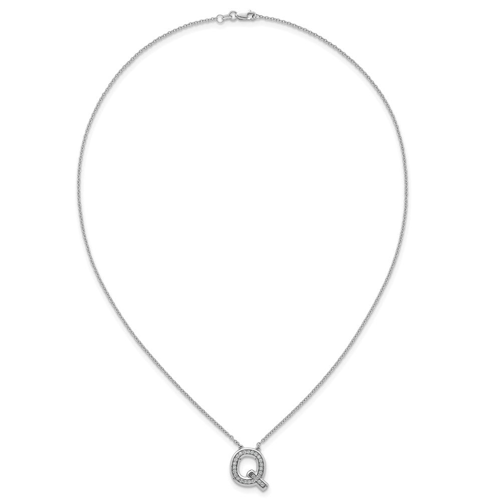 14kw Lab Grown Diamond VS+F+ Initial Q Complete Necklace