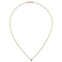 14k 1/2ct Lab Grown Dia VS+ F+ Round Comp 4 Prong 18in Solitaire Necklace