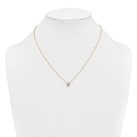 14k 3/4ct Lab Grown Dia VS+ F+ Round Comp 4 Prong 18in Solitaire Necklace