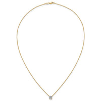 14k 3/4ct Lab Grown Dia VS+ F+ Round Comp 4 Prong 18in Solitaire Necklace