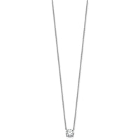 14kw 1ct Lab Grown Dia VS+ F+ Comp 4 Prong 18in Solitaire Necklace