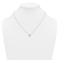 14kw 1ct Lab Grown Dia VS+ F+ Comp 4 Prong 18in Solitaire Necklace