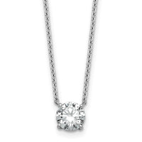 14kw 1ct Lab Grown Dia VS+ F+ Comp 4 Prong 18in Solitaire Necklace