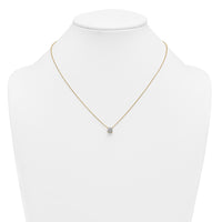 14k 1ct Lab Grown Dia VS+ F+ Round Comp 4 Prong 18in Solitaire Necklace