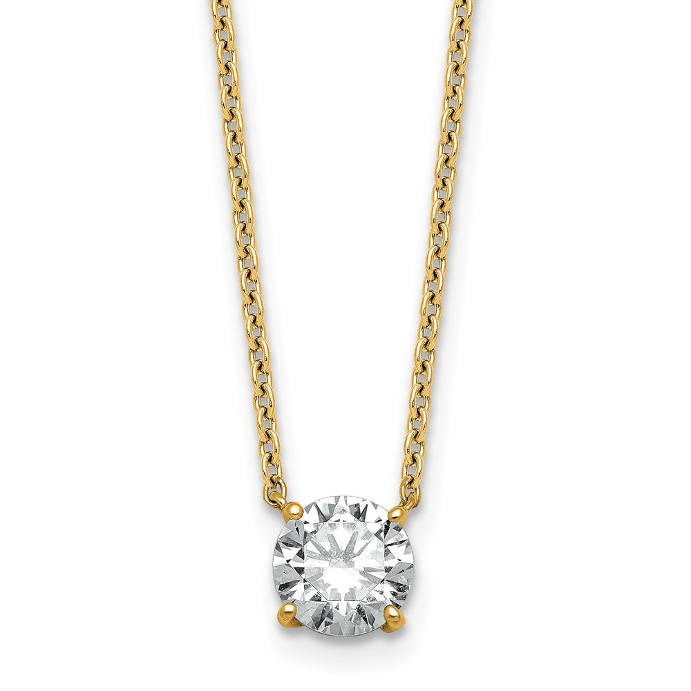 14ky 1ct Round 4 Prong Pendant Mounting