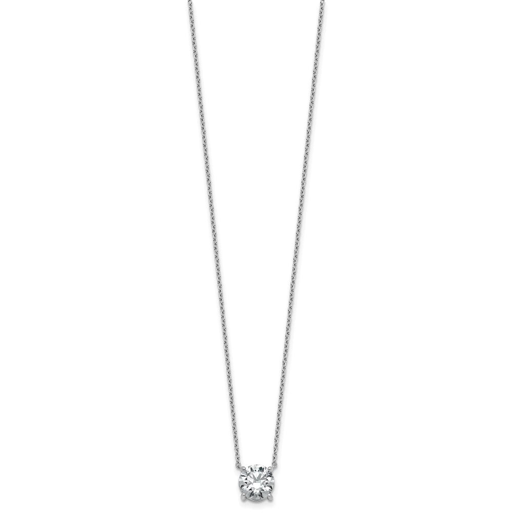 14kw 1 1/2ct Cert Lab Grown Dia VS+ F+ Comp 18in Solitaire Necklace