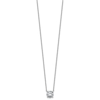 14kw 1 1/2ct Cert Lab Grown Dia VS+ F+ Comp 18in Solitaire Necklace