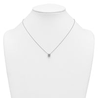 14kw 1 1/2ct Cert Lab Grown Dia VS+ F+ Comp 18in Solitaire Necklace